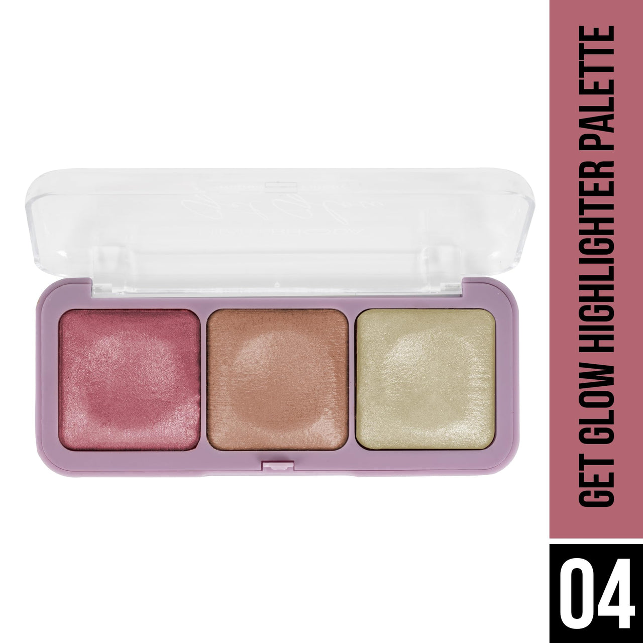 Hilary Rhoda Get Glow Highlighter Palette | Ultra Blendable & Long Lasting | Shimmer Finish & Illuminating Glow | Highly Pigmented & Easy To Blend Shades | 3 Shades in 1 Palette -15g (Shade - 04)