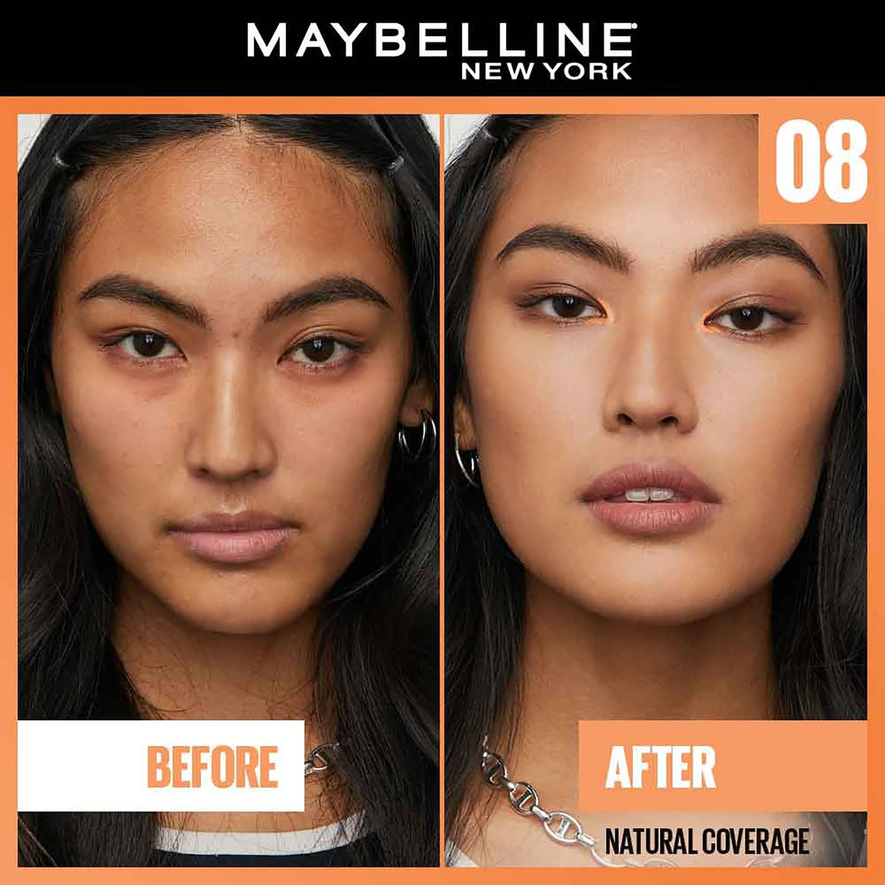 Maybelline New York Fit Me Fresh Liquid Tint With SPF 50 & Vitamin C, Shade 08, Natural Coverage Skin Tint For Daily Use, 30ml