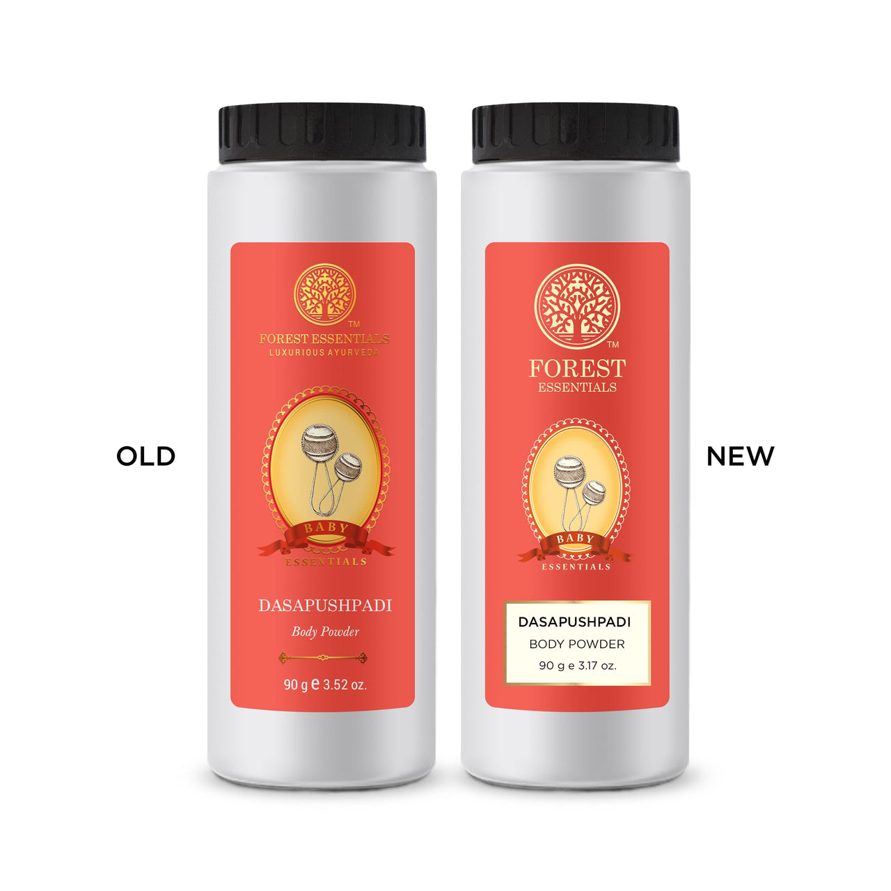 Forest Essentials Baby Powder Dasapushpadi | Natural, Talc-Free & Ayurvedic | Made with Cornstarch | Safe & Natural | Highly Absorbant and Soothing for Baby Skin