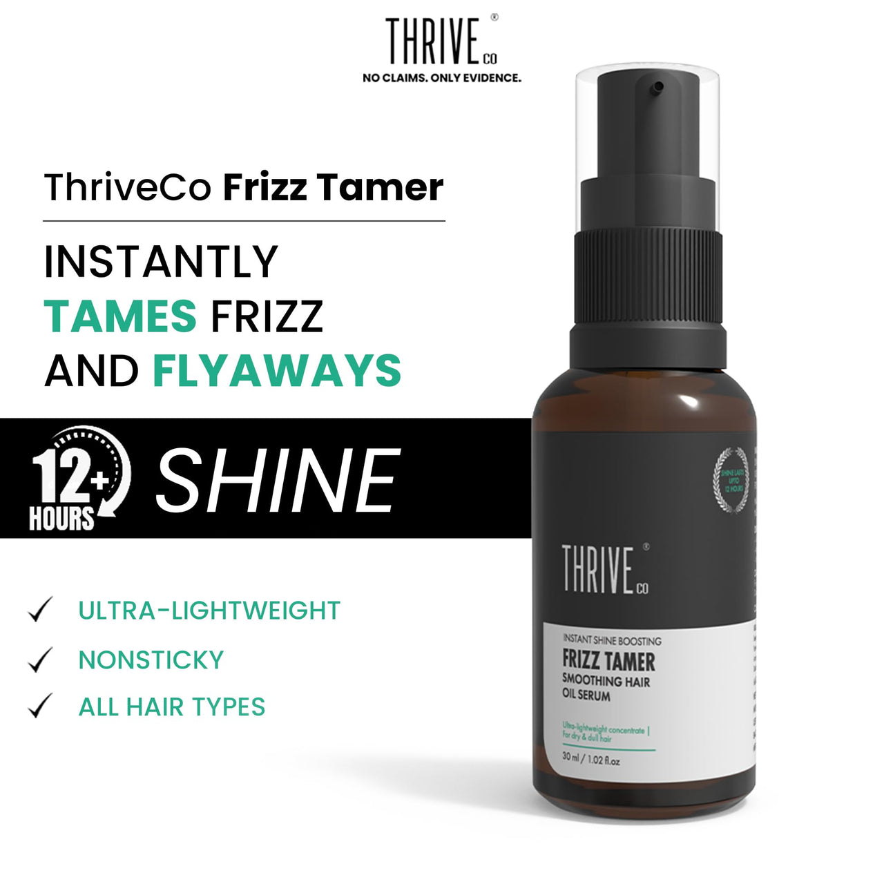 ThriveCo Pro Hair Styling Kit - HEAT PROTECTOR HAIR SPRAY (150ml) + Frizz Tamer (xxml)| With Up To 480°F Heat Protection | 12+ HOURS SHINE | Instantly Reduces Frizz & Flyaways