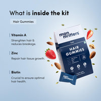 Man Matters Stage 2 Hair Fall Kit | Minoxidil with Procapil 60ml with Biotin Hair Gummies 30N | Stimulates Hair Follicles, Nourishes Hair & Promotes Hair Growth