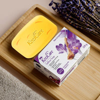 Kozicare Saffron Soap | Skin Brightening & Dark Spot Remover | Real Saffron, Olive Oil, and Kojic Acid Formula | For Face & Body | Smooth, Acne, Scars, Uneven Skin Tone | -75gm (Pack of 6)