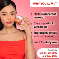 Dot & Key Strawberry Dew Cleansing Balm | For Clean, Smooth & Dewy Skin | Makeup Remover Balm |Non Greasy Makeup Cleanser Face Scrub | Cleanses Dirt, Makeup & Sunscreen | For All Skin Types | 70ml