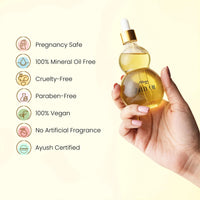 Milagro Beauty Ayurvedic Belly Oil | Stretch Marks Treatment | Scar Removal Oil| Pregnancy And Breastfeeding Safe | Sweet Almond Oil+20 Botanical Ingredients | Fresh And Old Scar Healing | 100Ml