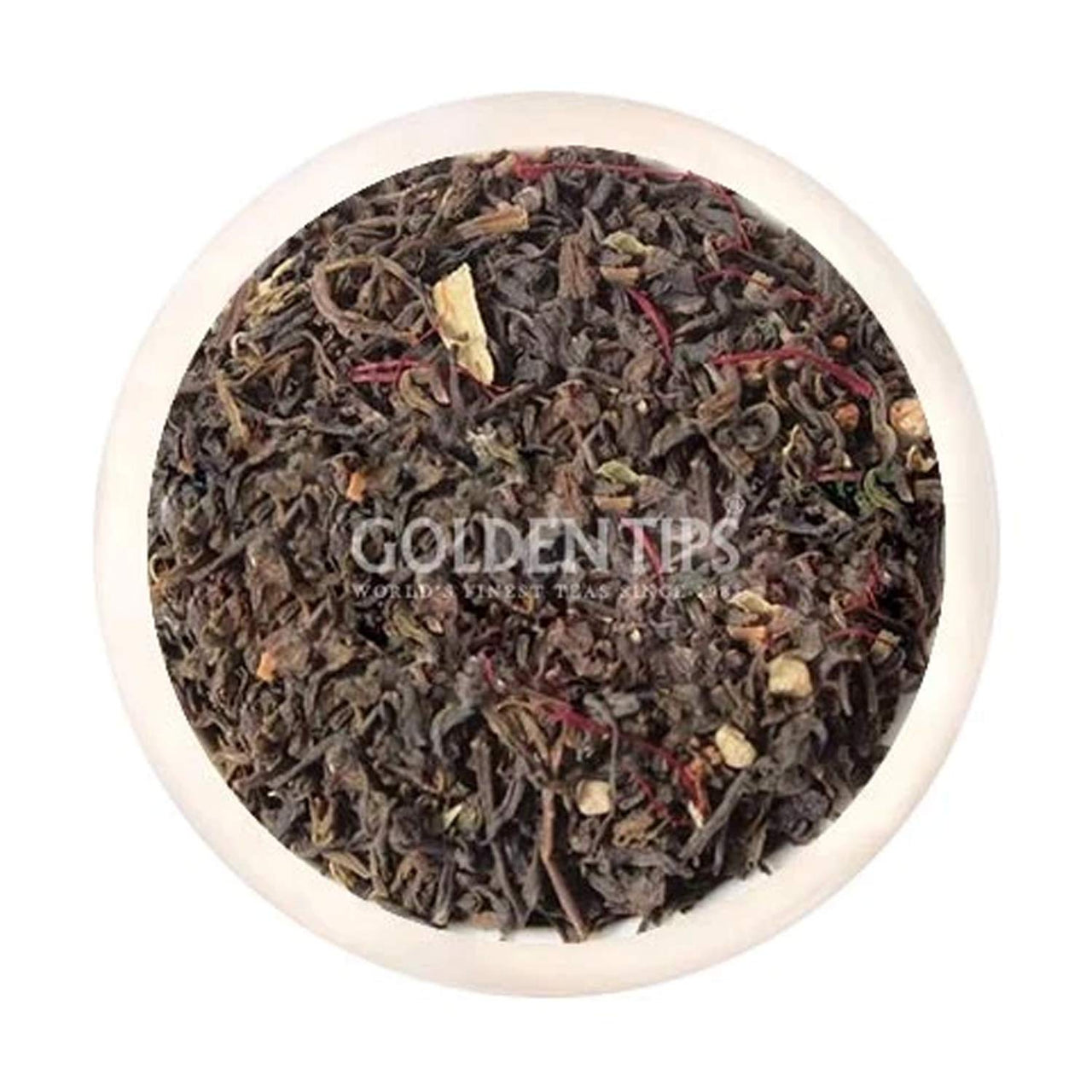 Golden Tips Loose Leaf Green Tea Blended with Cinnamon Sticks Cardamom and Saffron Kashmiri Kahwa (100 Gram, 50 cups)