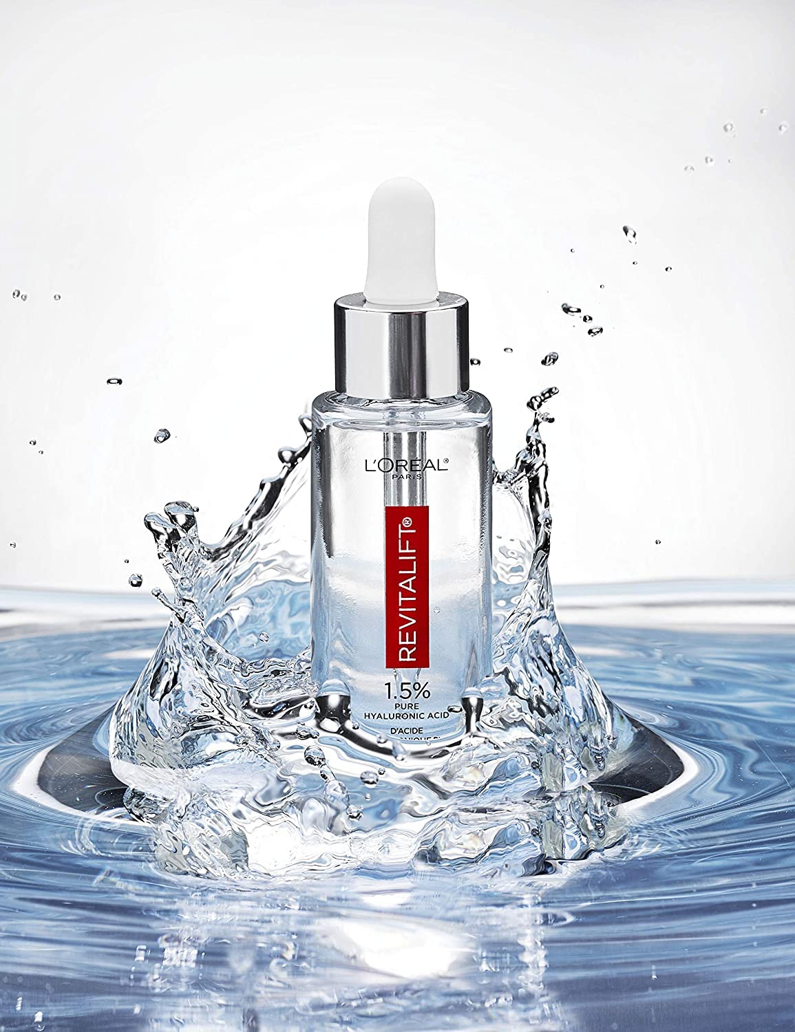 L'Oreal Paris 1.5% Pure Hyaluronic Acid Serum for Face from Revitalift Derm Intensives for Dewy Looking Skin, Anti Aging Serum, 15ml (From Philippines)
