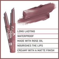 Forever52 Daily Life Velvet Rose Matte Long-Lasting Crayon Lipstick (Enriched With Rose Oil) - Hydrating Bold Lip Color With Silky Finish Look