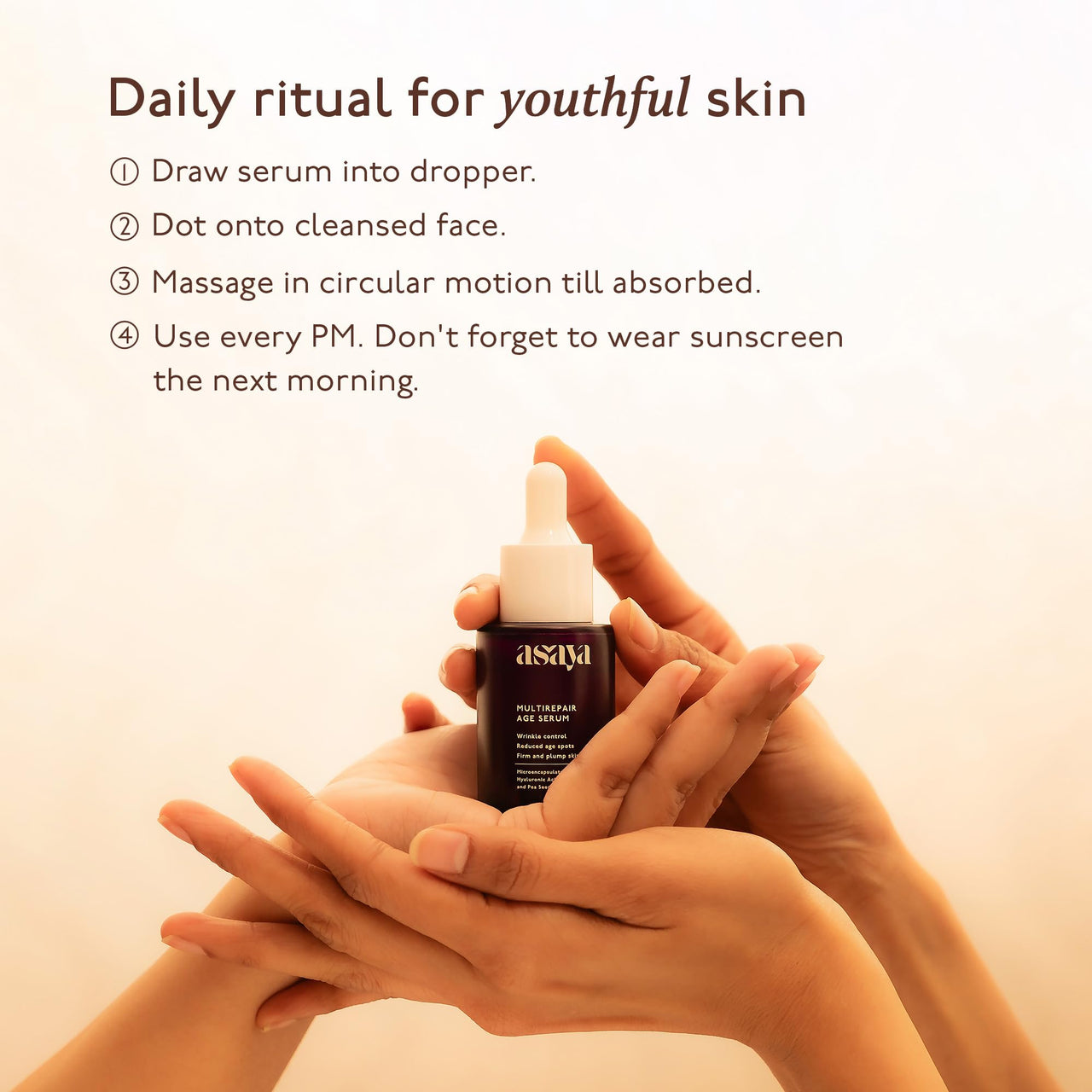 Asaya 0.2% Retinol Face Serum | Beginner-Friendly Anti-Aging Night Serum | Reduces Wrinkles, Fine Lines & Dark Spots | With Peptide, Vitamin C & Hyaluronic Acid | Boosts Collagen & Firms Skin | Brightens & Evens Tone | Hydrating & Non-Irritating | For Fac