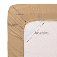 Twin Sheets - Breathable Luxury Sheets with Full Elastic & Secure Corner Straps Built In - 1800 Supreme Collection Extra Soft Deep Pocket Bedding Set, Sheet Set, Twin, Taupe