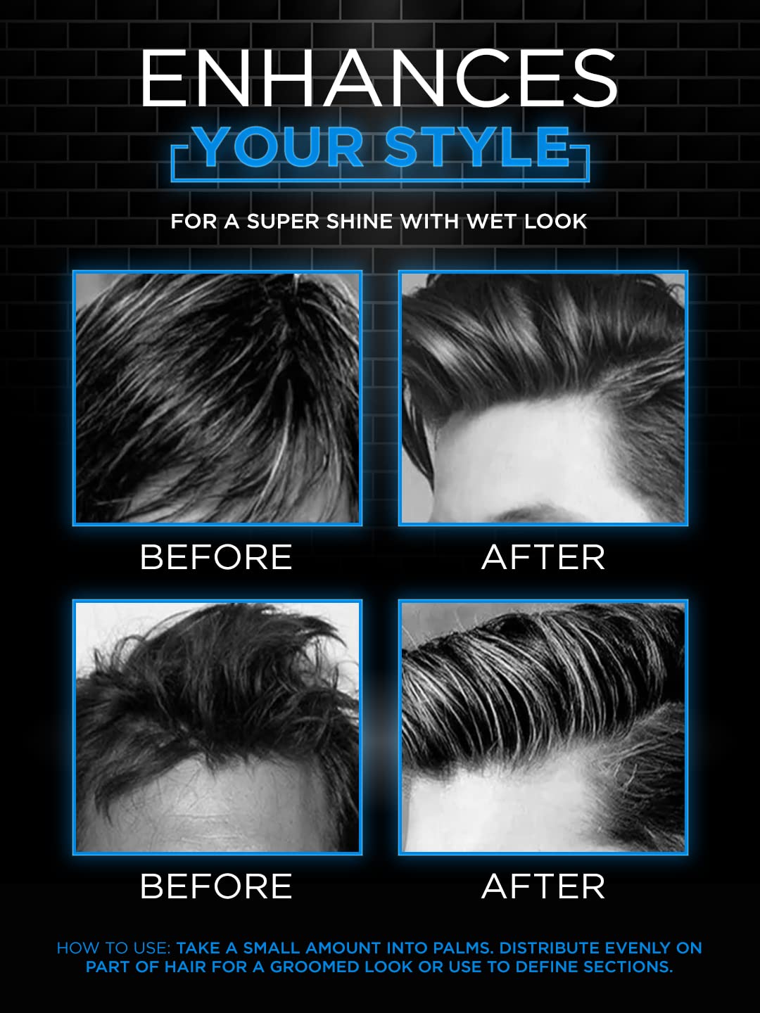 Mancode Wet Look Hair Wax 100 gm for MEN | Long Lasting Stylist Look | Glossy Finish | Shine | Restylable Anytime, Easy Wash Off | No Paraben, Sulphate, Alcohol & Harmfull Chemicals