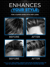 Mancode Wet Look Hair Wax 100 gm for MEN | Long Lasting Stylist Look | Glossy Finish | Shine | Restylable Anytime, Easy Wash Off | No Paraben, Sulphate, Alcohol & Harmfull Chemicals