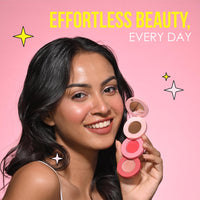 Blue Heaven Stack & Slay Multi Task Trio Countor, Blush & Highlighter For Face Makeup Fights Skin Aging, Nourishing & Moisturizing, Sunshine Light 5.4g
