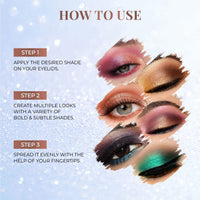 Just herbs 8 in 1 Herbal Metallic-shimmer finish, Long Lasting & Ultra Smooth Eye Shadow Lidsticks with Kumkumadi - 12gm (Infinity & Beyond)