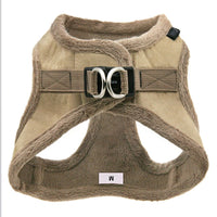 Voyager Step-In Plush Dog Harness  Soft Plush, Step In Vest Harness for Small and Medium Dogs by Best Pet Supplies - Harness (Latte Suede), S (Chest: 14.5 - 16