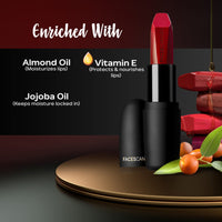 Faces Canada Weightless Matte Lipstick, Enriched with Jojoba and Almond Oil, Highly pigmented, Smooth One Stroke weightless color, Keeps lips Moisturized, Wine Lip Color, Wine Rouge 3 , 4gm