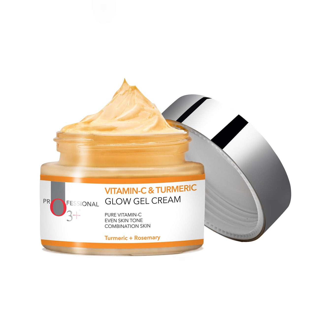 O3+ Vitamin C & Turmeric Glow Gel Cream for Women & Men Turmeric + Rosemary (50gm) & O3+ Vitamin C Face Wash Glow For Daily Brightening & Gentle Cleansing 60g Combo