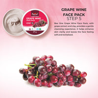 Bee One Grape Wine Facial Kit 125g | All Skin Types Skin For Women Prevents from Anti Aging Glowing Skin
