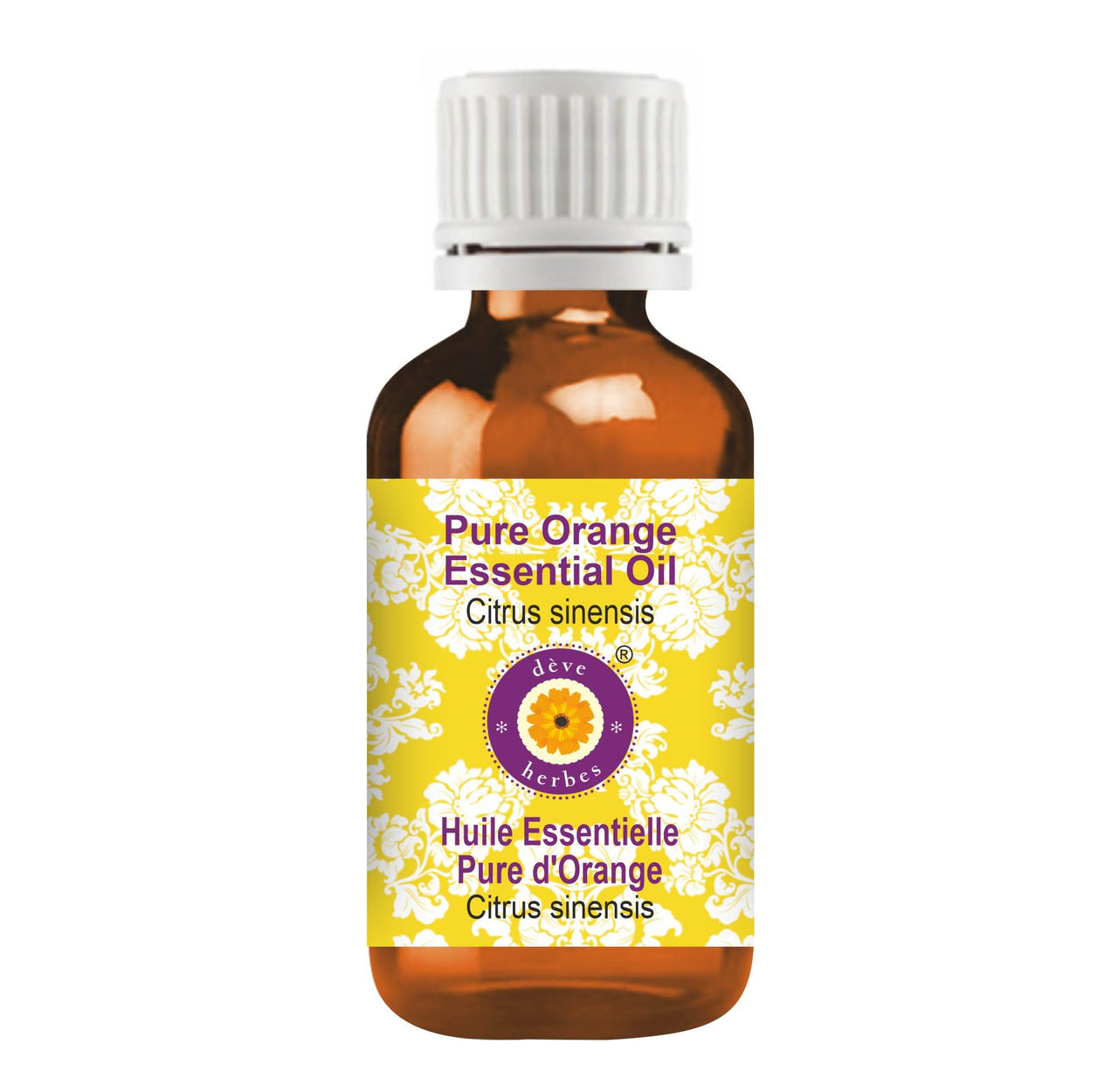 Deve Herbes Pure Orange Essential Oil (Citrus sinensis) Steam Distilled 30ml