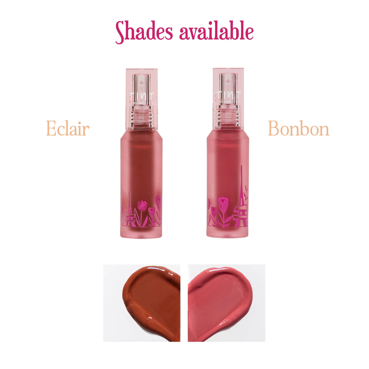 Tint Cosmetics Emily in Paris Liquid Lipstick. Long-lasting & Smudge-proof. Water & Transfer-proof. One-swipe Application. Ultra-pigmented with Precise Tip Application. Non-sticky, Non-drying, for All Skin Types. BonBon (Pink) 4ML.