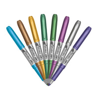 BIC Intensity Metallic Permanent Marker, Fine Point, Assorted Colors, 8-Count
