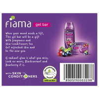 Fiama Gel Bar Blackcurrant And Bearberry, With Skin Conditioners For Moisturized, Radiant & Glowing Skin, 750g (125g - Pack of 6), Soap for Women & Men, For All Skin Types