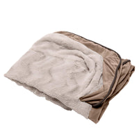 Furhaven Replacement Dog Bed Cover Perfect Comfort Plush & Velvet Waves Sofa-Style, Machine Washable - Brownstone, Large Cover Only 36.0