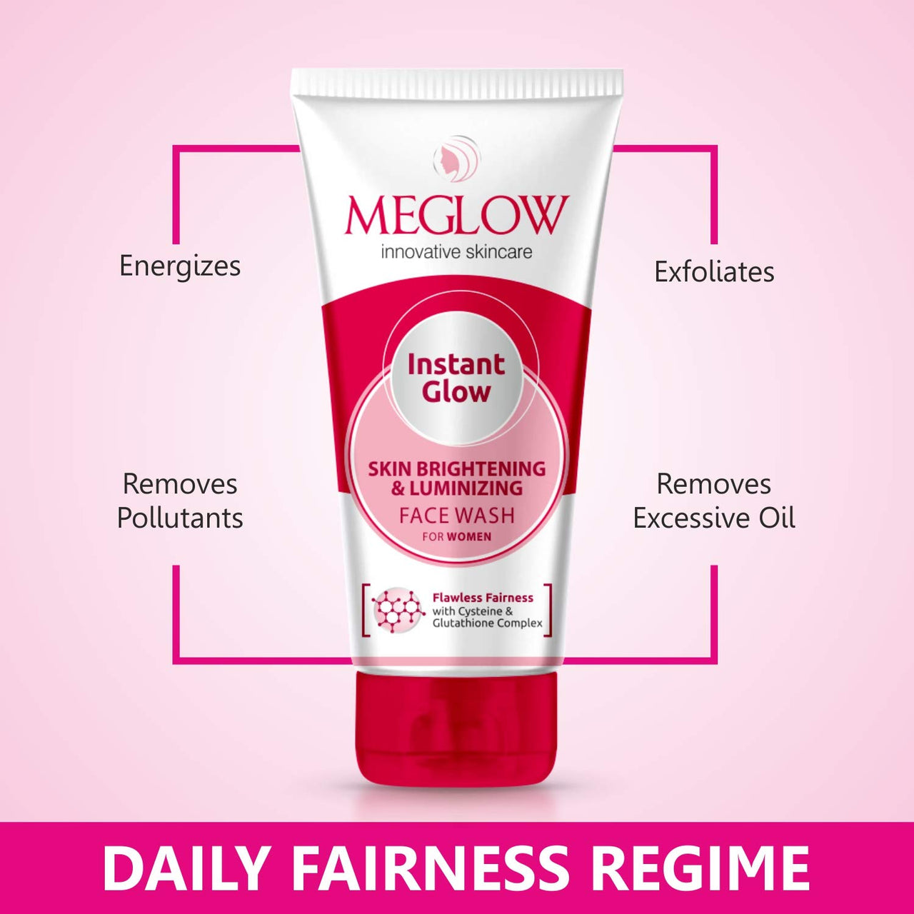 Meglow Skin Care Combo Pack of 3-Gold Bleach cream (50g)|Face Cream For Women (50g) with Aloevera Extracts & Vitamin E|Instant Glow Face Wash (70g)+Skin Brightening and Luminizing for Radiant Skin