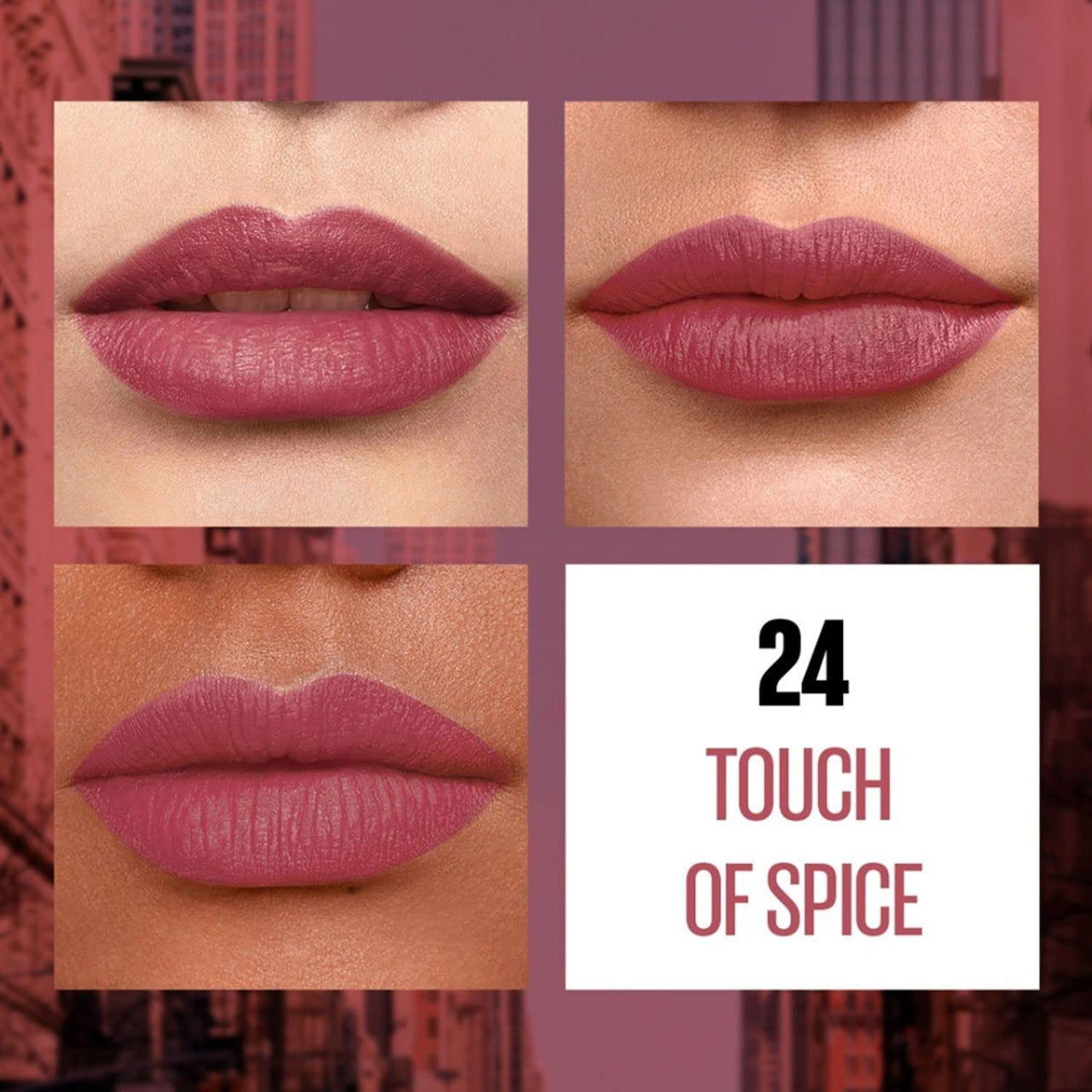 Maybelline New York Lipstick, Matte Finish, Non-Sticky and Non-Drying, Sensational Liquid Matte, 24 Touch of Spice, 7ml