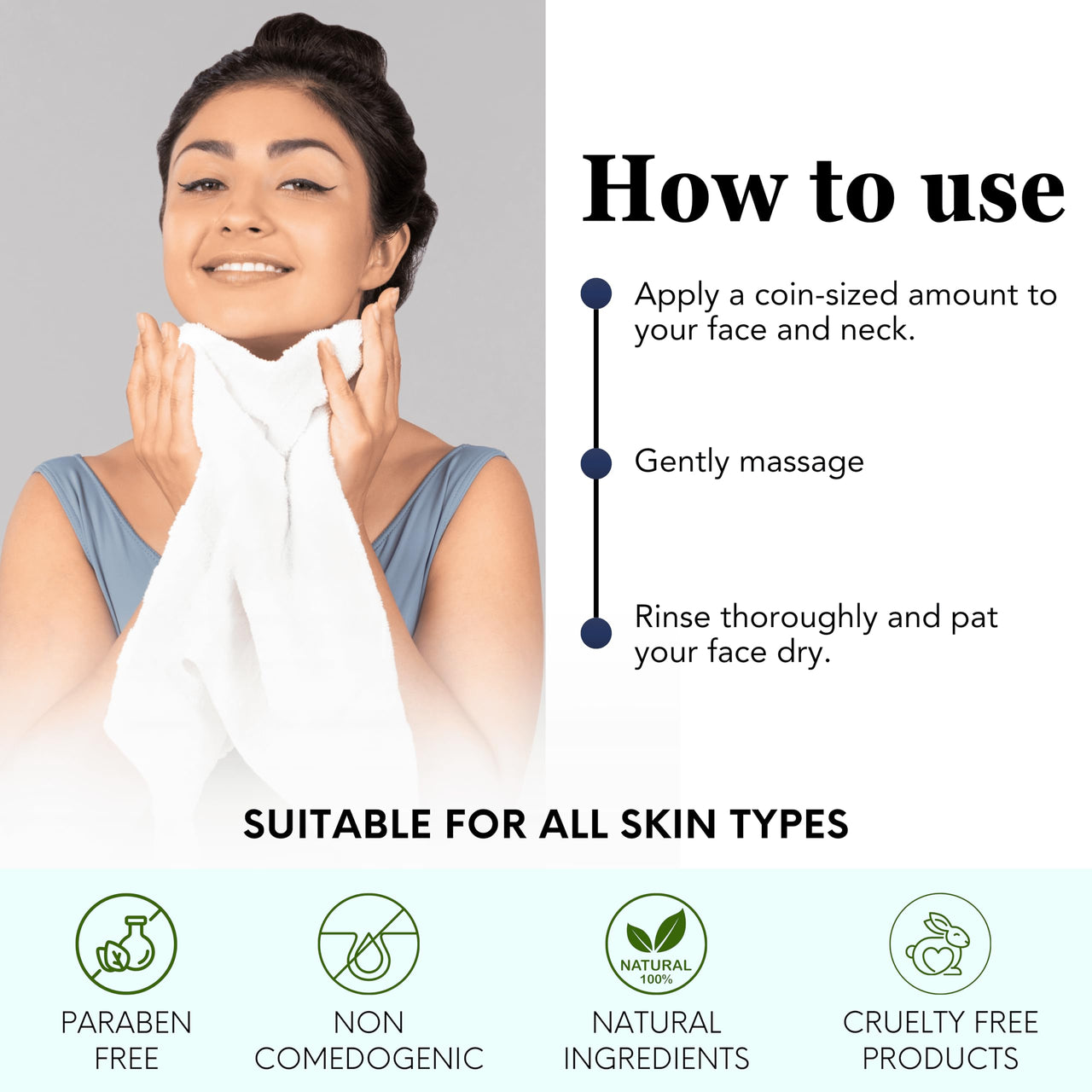 Nature’s Kinn Aloe, Honey Cloud Cleanse Foaming Facewash | Deep Cleansing & Hydrating | With Niacinamide, Hyaluronic Acid, AHA & BHA | Sulphate-Free, Paraben-Free | 100ml