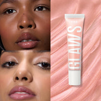 FAE Beauty Peptide Lip Gloss | With Passionfruit Oil & Argireline to Smoothen, Even, and Soften Lips | Non Sticky | Hydrating | Vegan | Shade Emerging | Transparent Shimmery Rose Gold Gloss