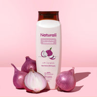 Naturali Dandruff Defence Shampoo + Hair Fall Arrest Conditioner | Reduces Flakiness & Dandruff | Soothes Scalp | Controls Hair Breakage | Tea Tree Oil Shampoo | Onion Conditioner | 200ml+180ml