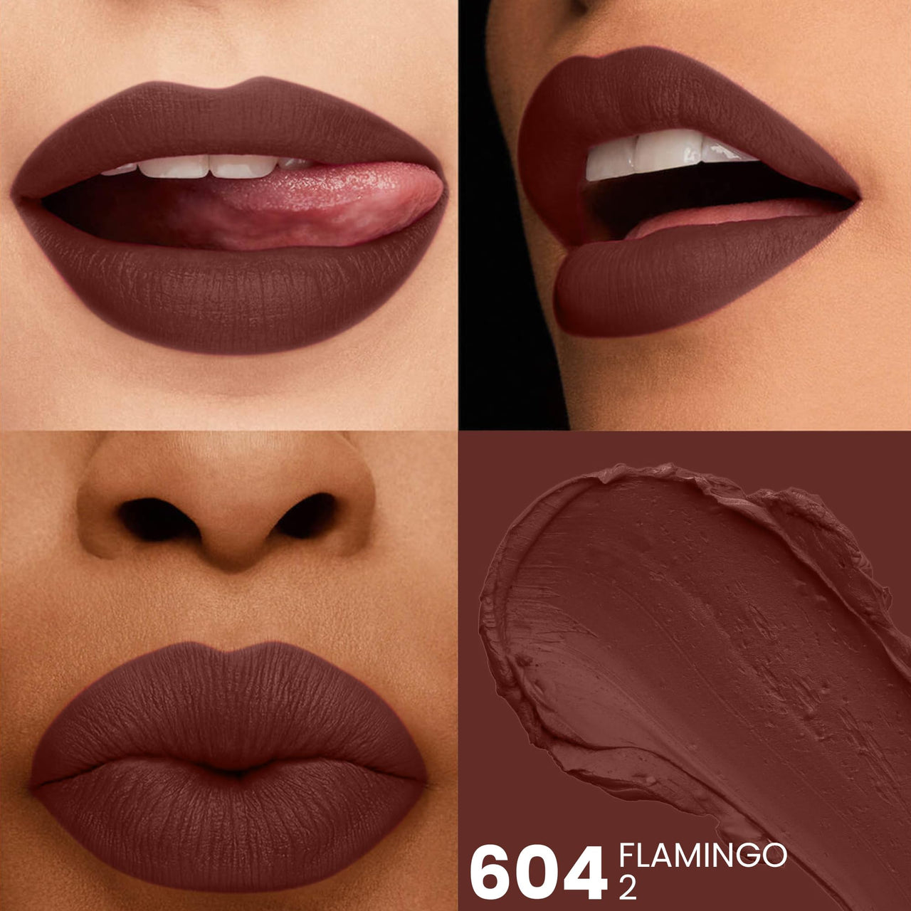 Seven Seas HD Intense Matte Lipstick | Non-Transfer | Lipstick For Women (604-Flamingo2, 3.5G)