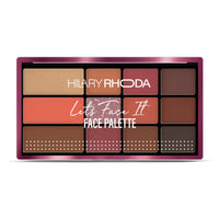 Hilary Rhoda Let’s Face It Face Palette | Highlighter & Blush | Contour | 9 Eyeshadows | Super-Fine Particles | No Fallout | Matte & Shimmer Finish -23.4g (Sun Downer |Shade 02)