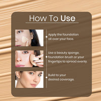 Beauty Berry Beauty Booster High Coverage Foundation | Lightweight Natural Finish | Easily Blendable | Long Lasting Liquid Foundation for Women (Cocoa, 35ml)