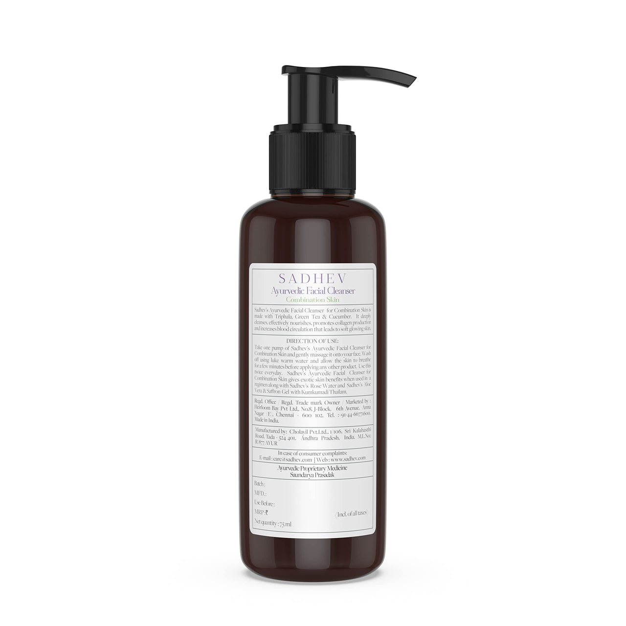 Sadhev Ayurvedic Facial Cleanser Combination Skin - 75ml