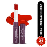 Hilary Rhoda Pro Matte Non-Transfer Lipstick | Waterproof & Smudge-Proof | 12-Hour Long Stay | 24 Shades Available | Highly Pigmented Matte Finish Lipstick | 2g - (Red Blooming | Shade 21)