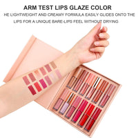 HUDACRUSH Huda Crush Beauty Ultra Smooth Velvet Finish Book Style Liquid Matte Lipstick Gift Set For Girl's & Women - Waterproof | Long-Lasting | Non - Transfer (Pack Of 12 Pieces, 3ml Each)