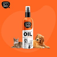 Wagging Tails Soothing Massage Pets Oil- 200ml for Dogs, Cats and Pet with Vitamin E | Natural Oil use to Controls Hair Fall & Improves Coat Shine and Softness
