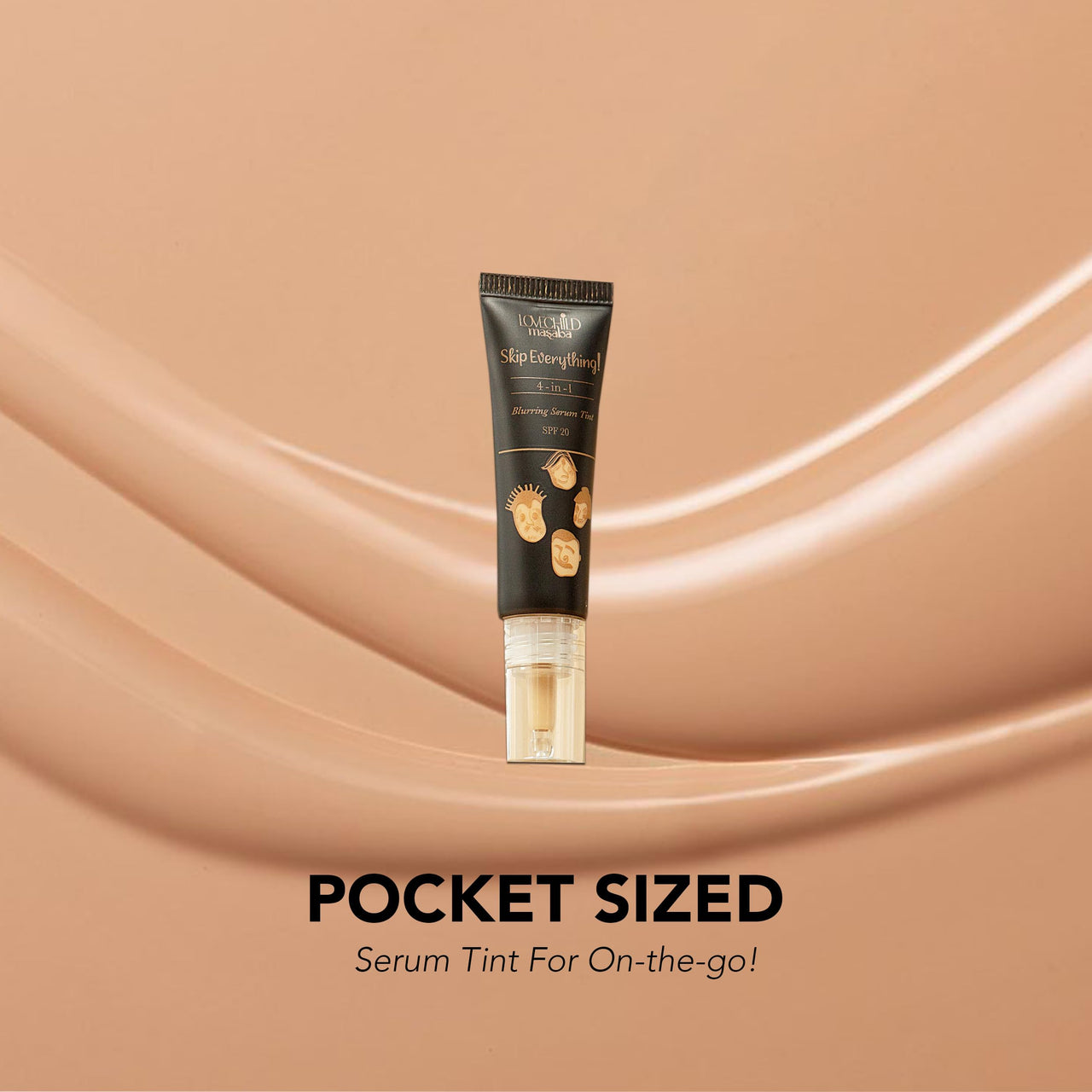 LoveChild Masaba Skip Everything 4-in-1 Skin Tint, Primer, Moisturizer, Sunscreen SPF 20 & Foundation, Blurring Serum Tint, Seamless Coverage & Natural Finish, Icy You (Ivory) 10ml