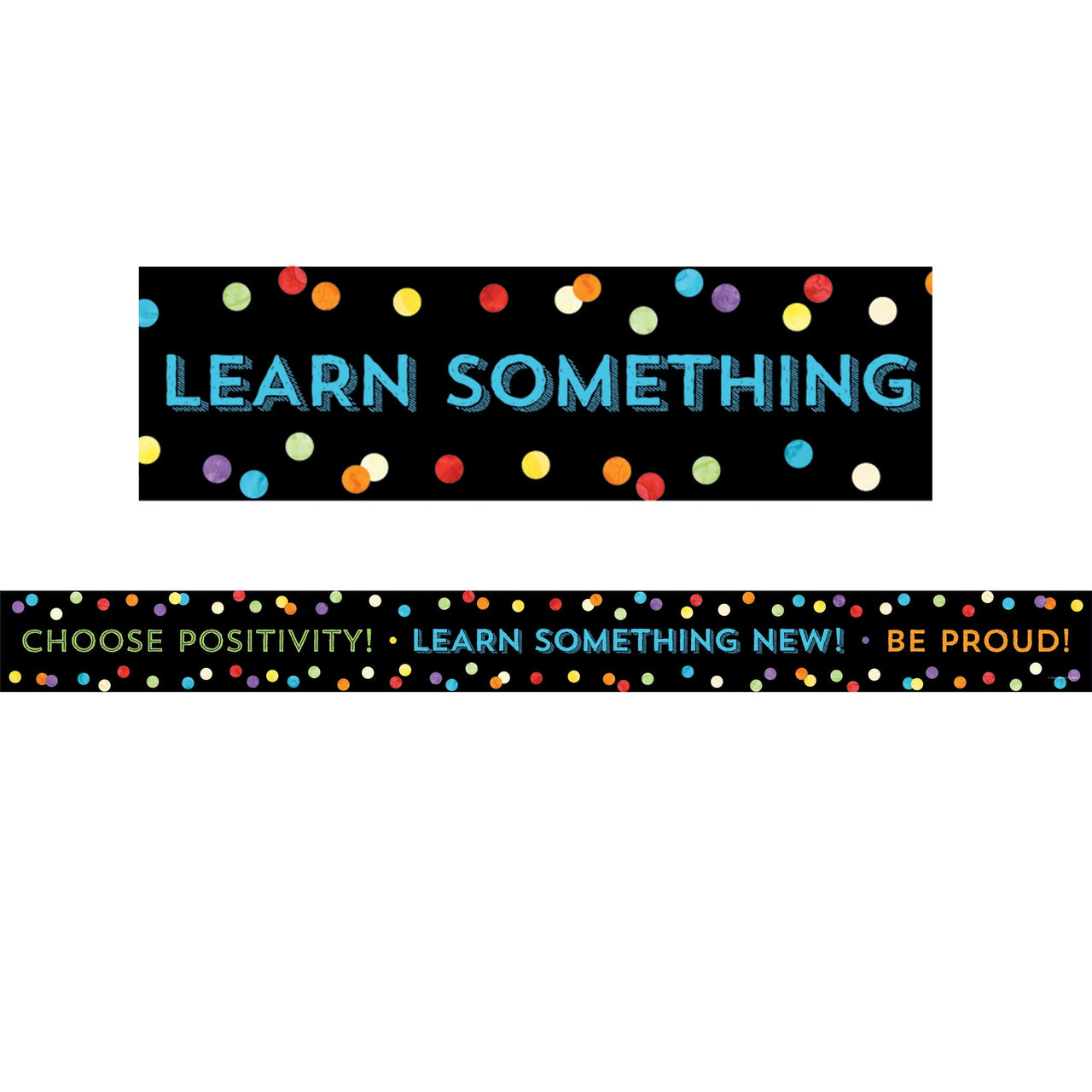 Carson Dellosa Education Carson Dellosa Celebrate Learning Think Positive Straight Borders (108303), 3’ x 3"