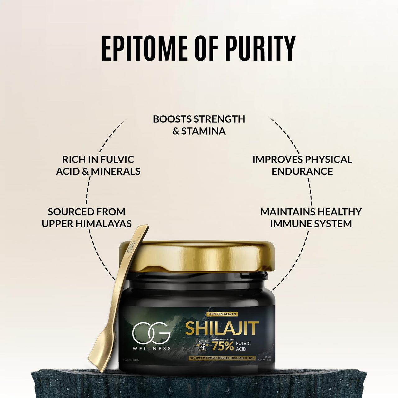 OG BEAUTY Wellness Himalayan Shilajit Resin - 20g | 100% Pure & Authentic | Lab-Certified | Sourced from the Himalayas