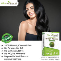Attar Ayurveda Indigo Powder For Black Hair, 400g
