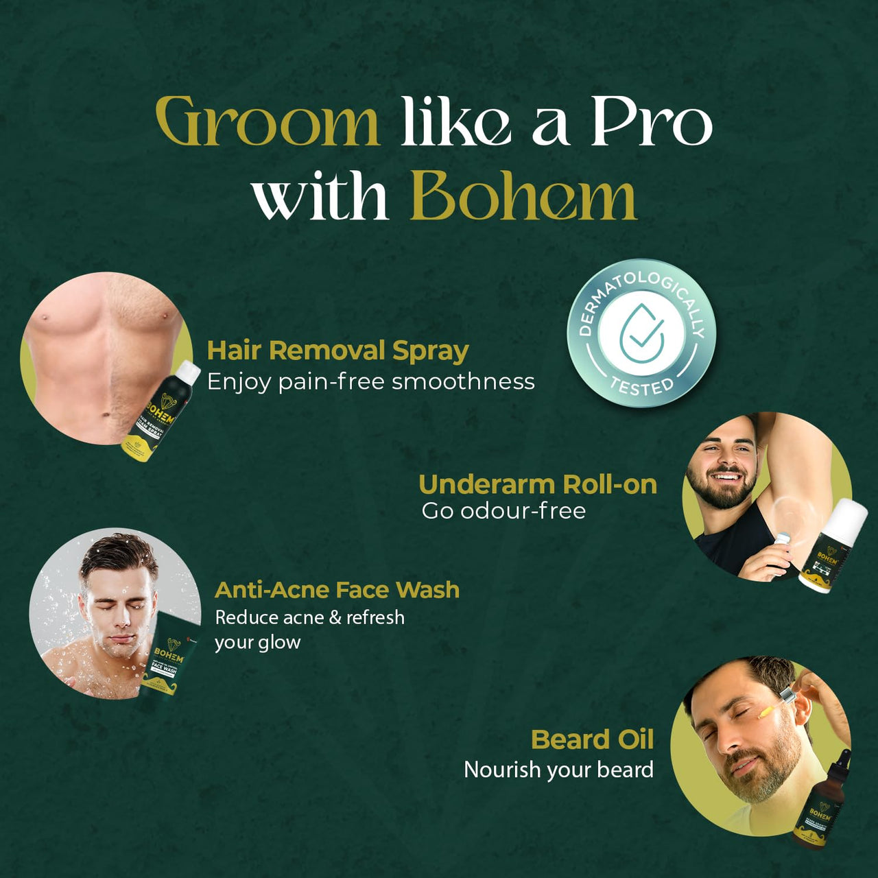 BOHEM Skin Brightening Face Wash for Men |100ml Pack of 2 | Anti Acne FaceWash for Glowing & Brightening Skin with 0.5% Salicylic Acid, Goodness of Black Tea Extract & Glycerine | All Skin Types