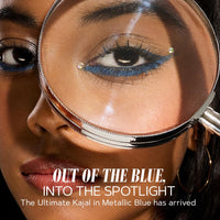 SIMPLYNAM Ultimate Kajal – Metallic Blue | 1 Stroke Intense Color Payoff | Water Resistant | Long-Lasting & Smudge-Proof | Safe for Sensitive Eyes | 7X More Product | In-Built Sharpener & Smudger