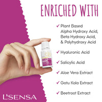 L'SENSA 32% AHA+BHA+PHA Serum | Face Peel | Soft Brighten Skin, Gently Exfoliate, Boost Collagen, Restore Radiance | For All Skin Types | 10 ML.