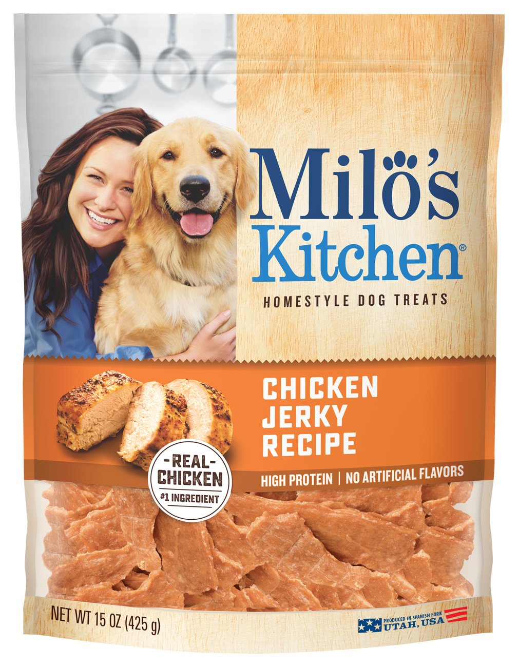 Milo's  Kitchen Dog Treats, Chicken Jerky, 15 Ounce 15 Ounce (Pack of 1)