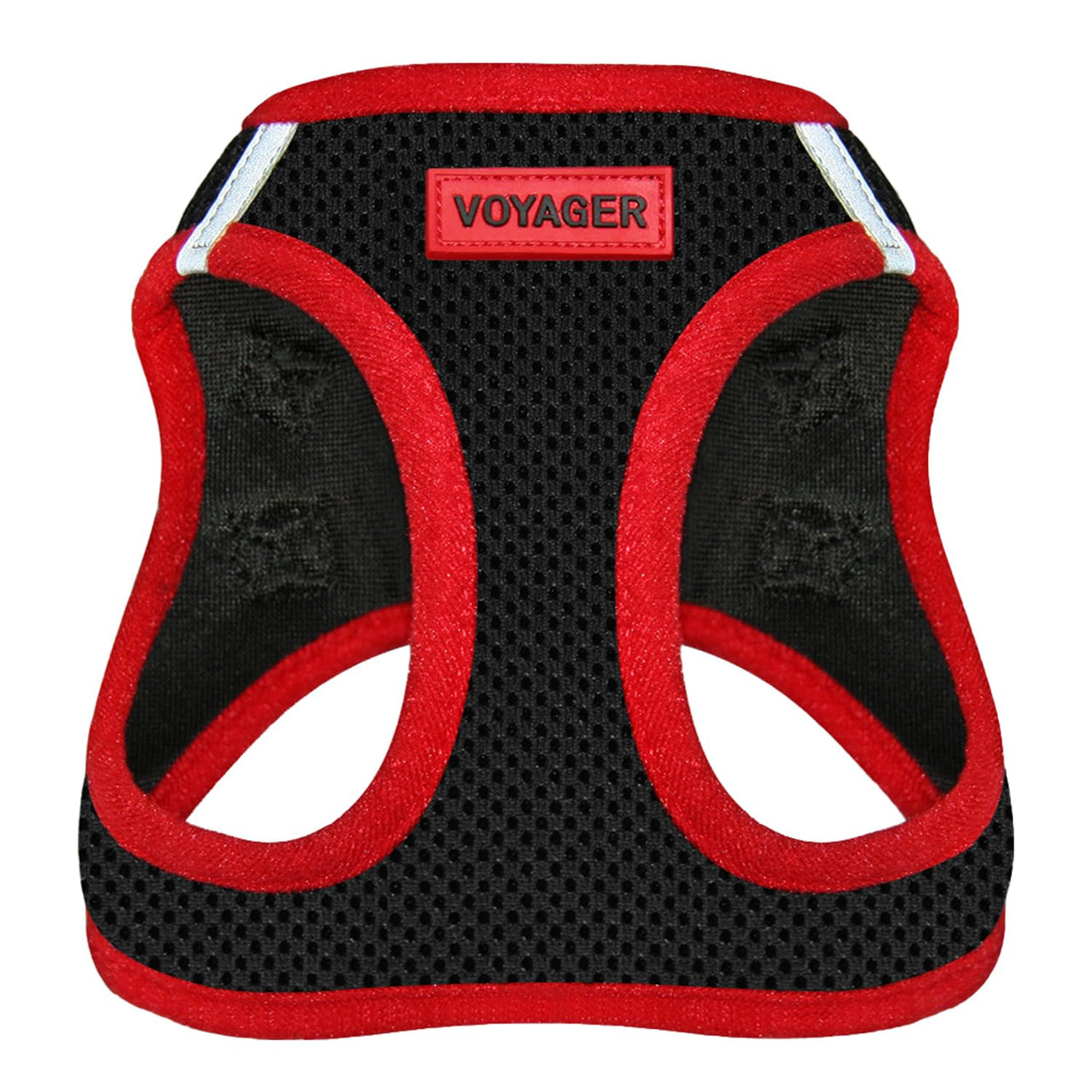 Voyager Step-in Air Dog Harness - All Weather Mesh Step in Vest Harness for Small and Medium Dogs by Best Pet Supplies - Red Trim, M Harness (Black/Red Trim) M (Chest: 16 - 18")