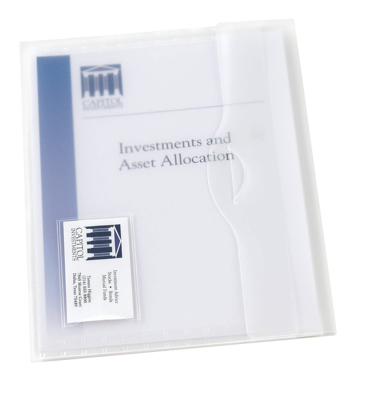 Avery Translucent Document Wallet, Clear Travel Document Organizer, Holds up to 50 Pages (72278)