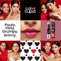 Color Cupid 2 in 1 Tinted Lip Balm + Liquid Lipstick | Intense color pay off & moisturization | Infused with Hyaluronic Acid & Jojoba Oil | Friends with Benefits | Nude & Play