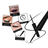 SOKU Eye Can See Intense Black Liquid Eyeliner | Long Lasting Up to 24 hours | Enriched with Castor Oil | Eyeliner Waterproof Smudge Proof (Uptown Girl) - 2.5 ml